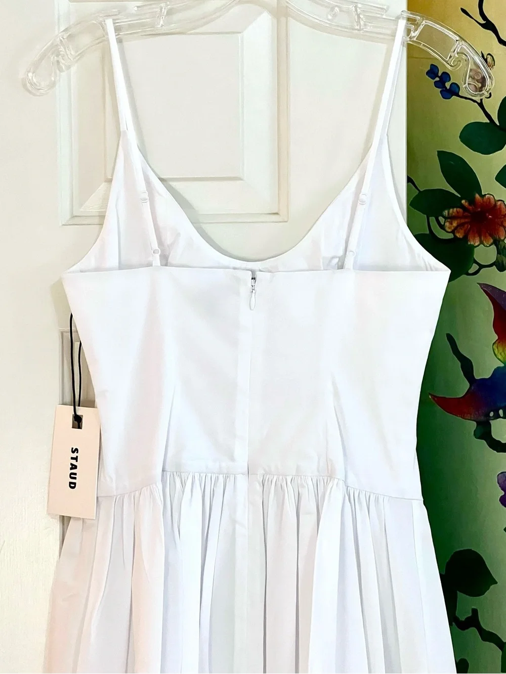 NWT Staud Dena Midi Dress White - Picture 15 of 16